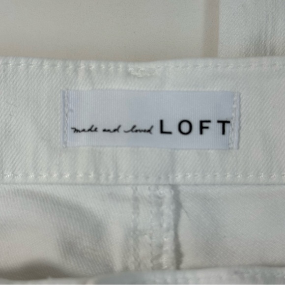 Loft Modern High Waist Skinny Ankle Jeans Womens 30/10 White Stretch Summer NWOT - Picture 4 of 11